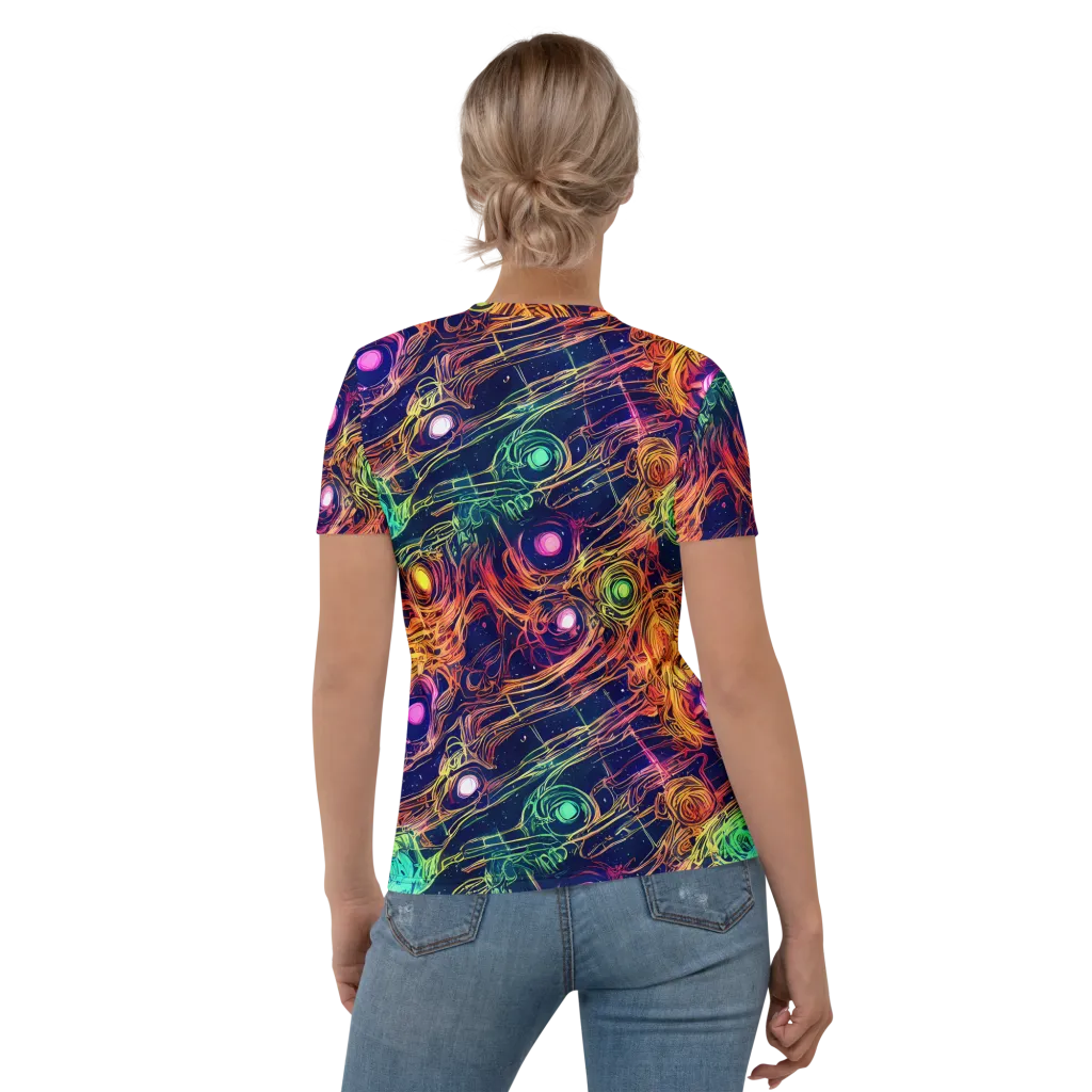 Stellar Circuit on Women's Crew Neck T-Shirt — Back