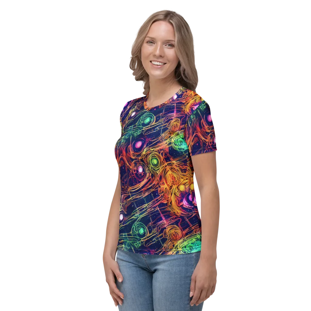 Stellar Circuit on Women's Crew Neck T-Shirt — Left