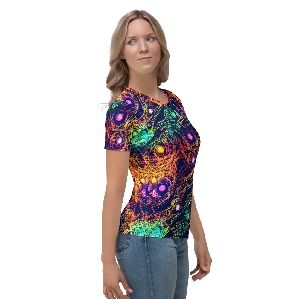 Stellar Circuit on Women's Crew Neck T-Shirt — Right