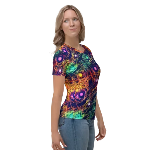 Stellar Circuit on a Women's Crew Neck T-Shirt
