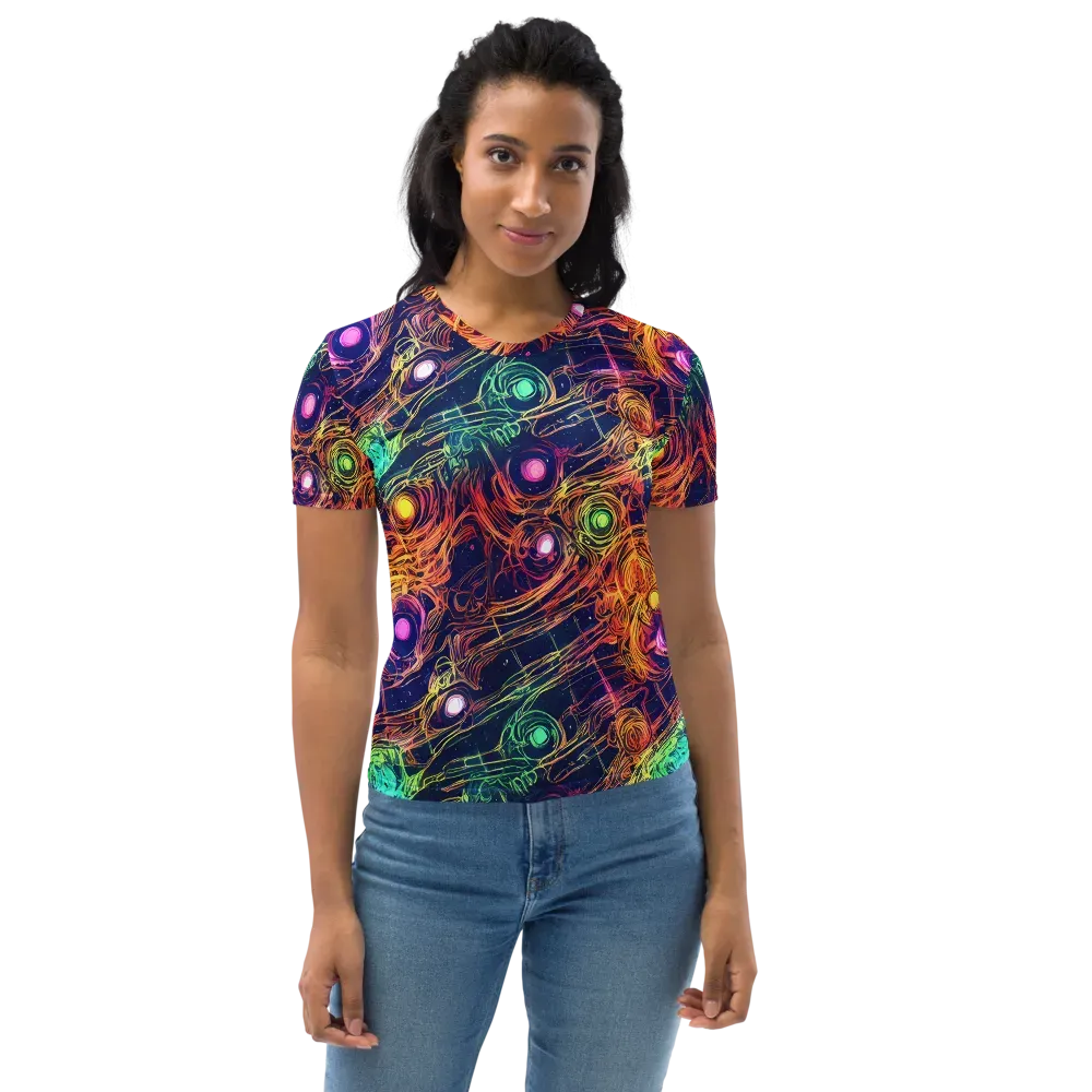 Stellar Circuit on Women's Crew Neck T-Shirt — Front