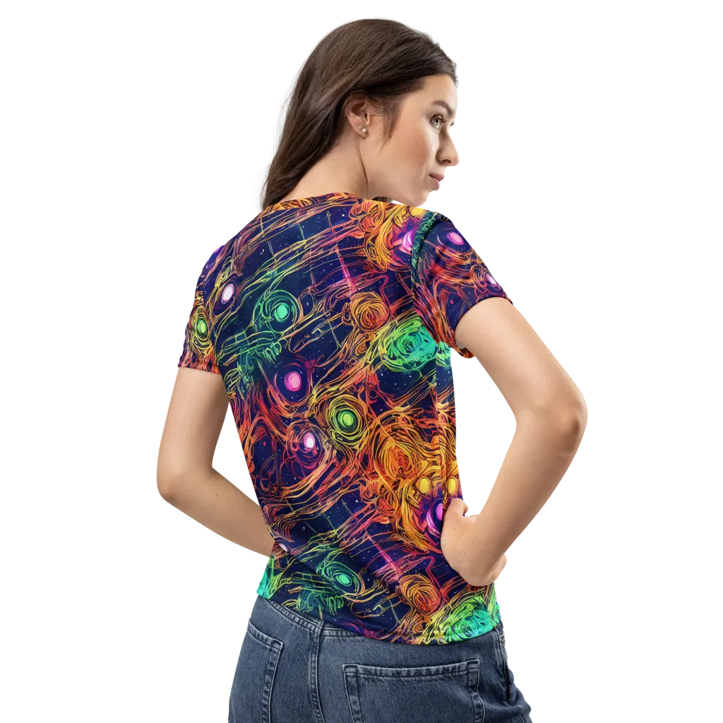 Stellar Circuit on Women's Crew Neck T-Shirt — Back
