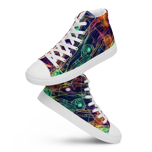 Stellar Circuit on a Women's High Top Canvas Shoes
