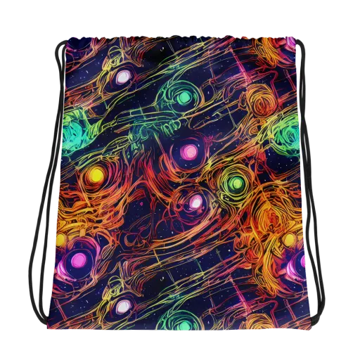 Stellar Circuit on a Drawstring Bag