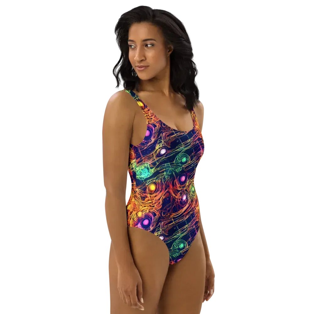 Stellar Circuit on One-Piece Swimsuit — Right