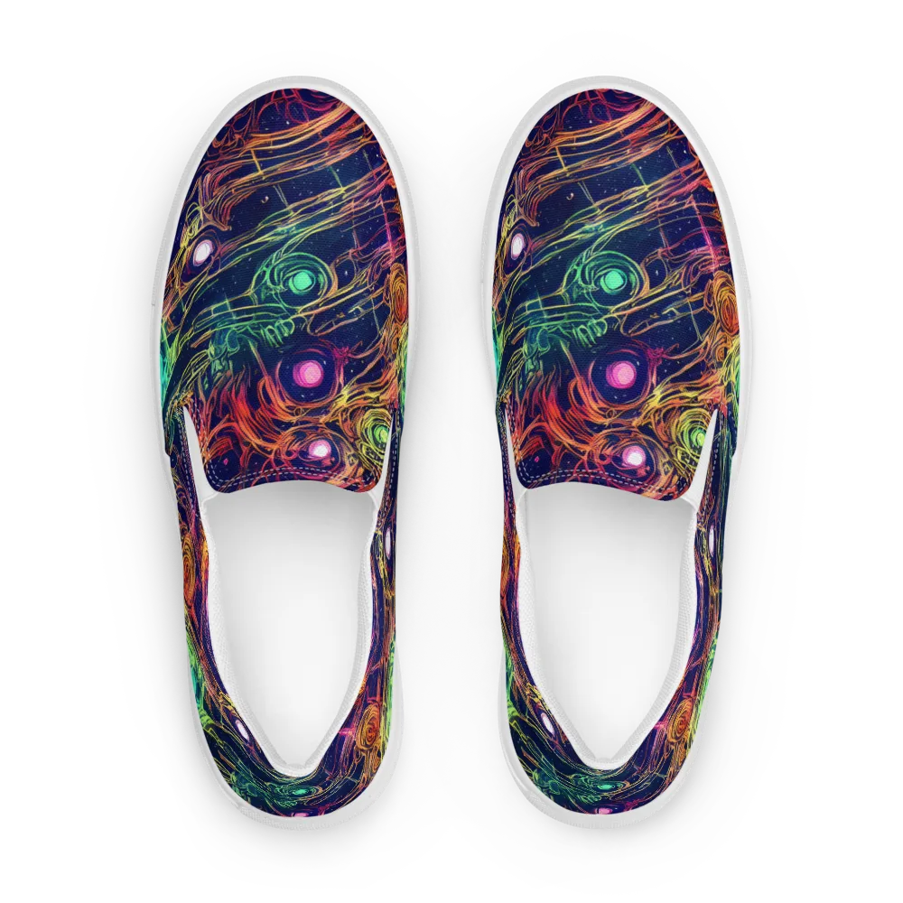 Stellar Circuit on Women's Slip-On Canvas Shoes — Front