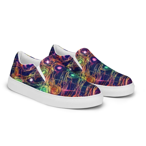 Stellar Circuit on a Women's Slip-On Canvas Shoes