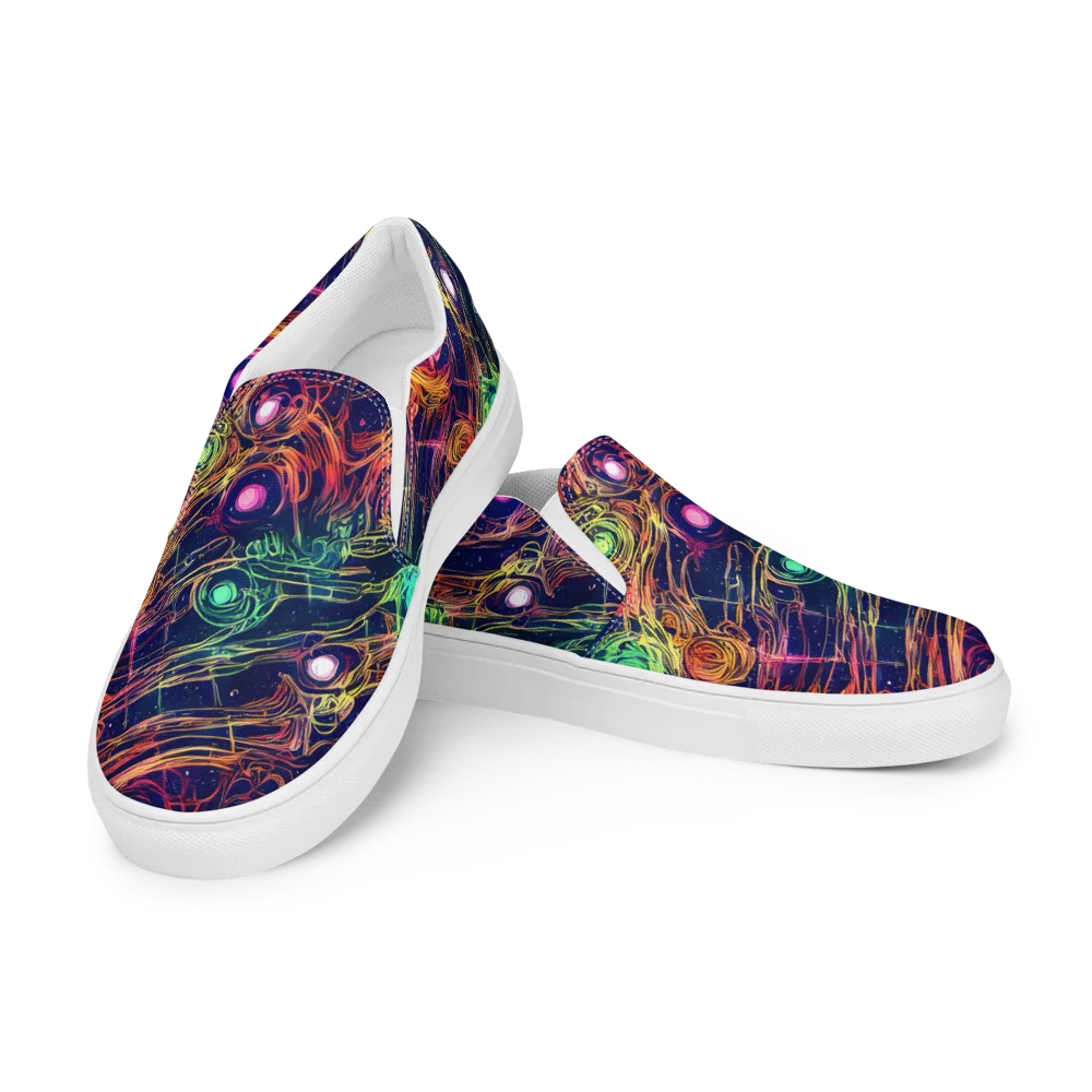 Stellar Circuit on Women's Slip-On Canvas Shoes — Left Front