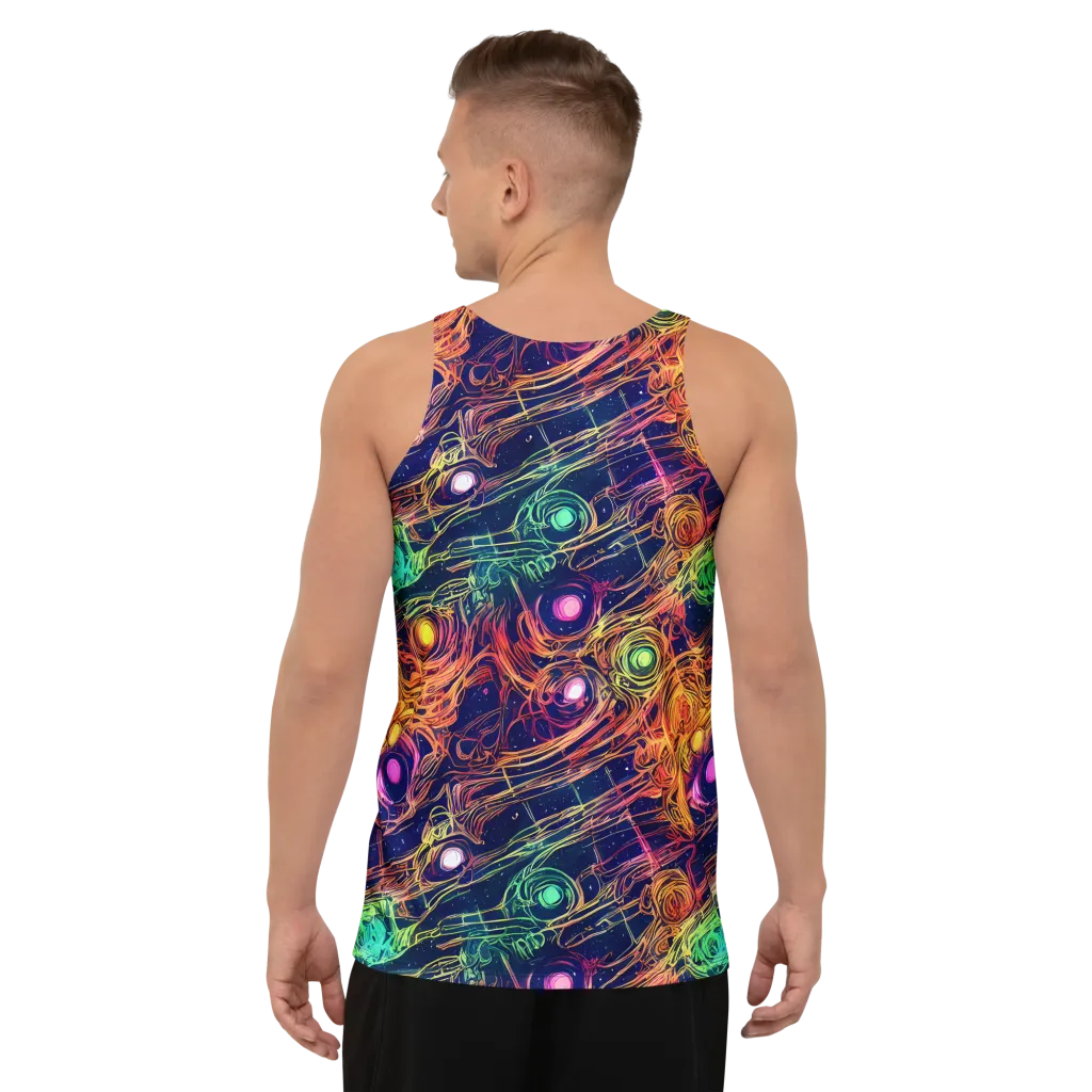 Stellar Circuit on Men's Tank Top — Back