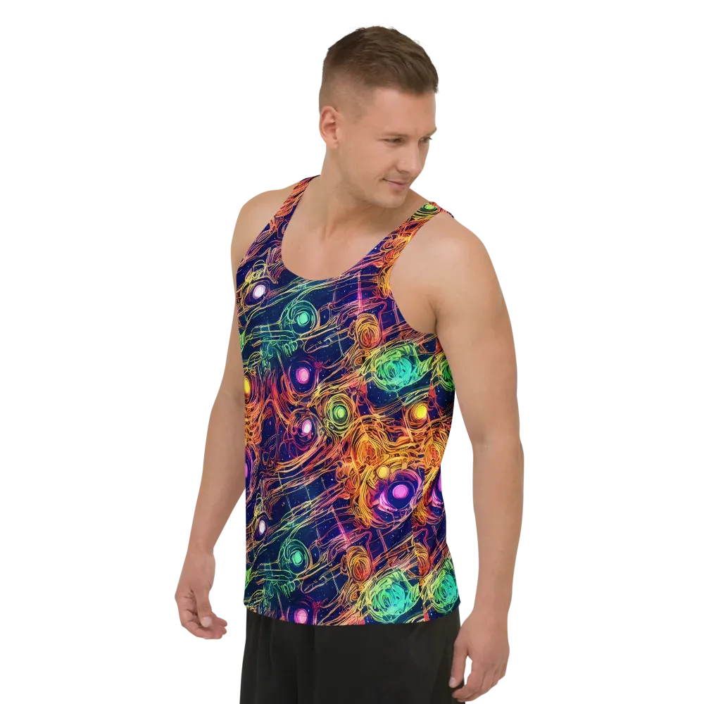 Stellar Circuit on Men's Tank Top — Left Front