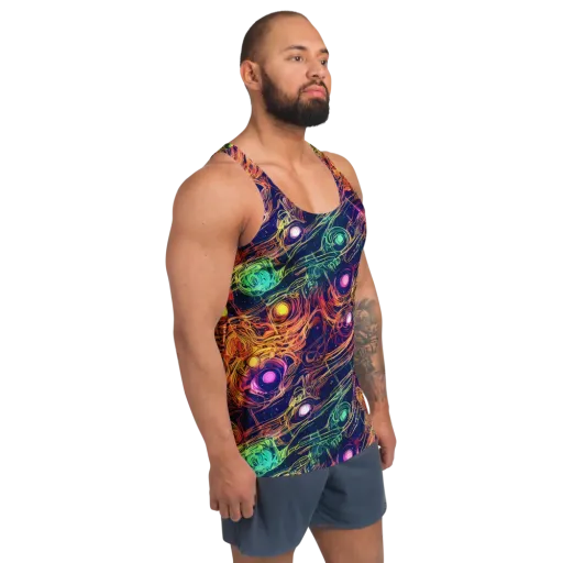 Stellar Circuit on a Men's Tank Top