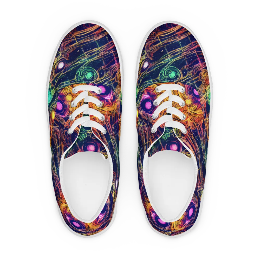 Stellar Circuit on Men's Lace-Up Canvas Shoes — Front