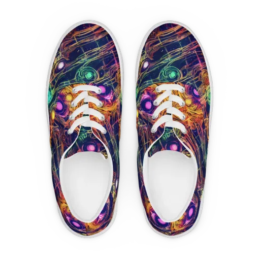 Stellar Circuit on a Men's Lace-Up Canvas Shoes