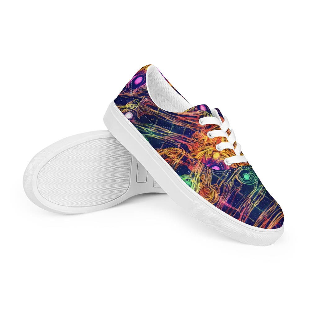 Stellar Circuit on Men's Lace-Up Canvas Shoes — Right Front