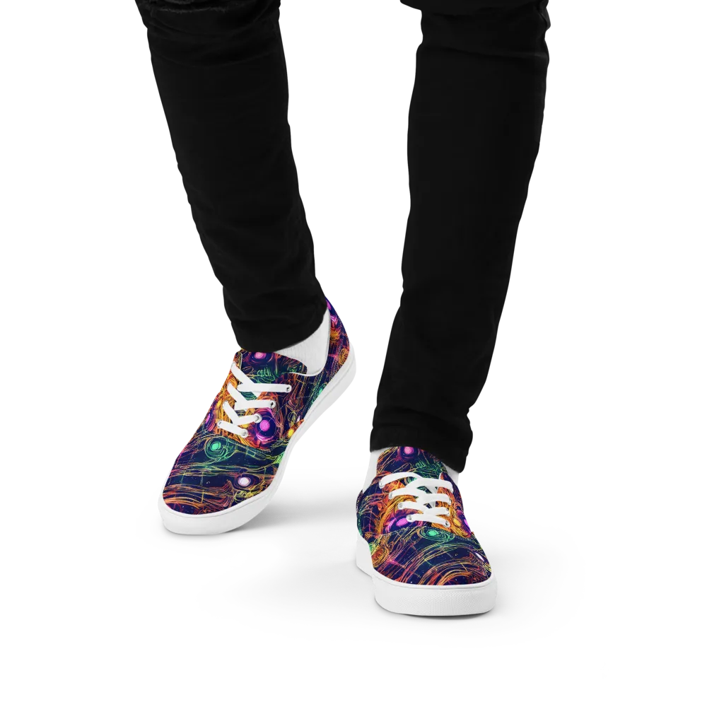 Stellar Circuit on Men's Lace-Up Canvas Shoes — Front