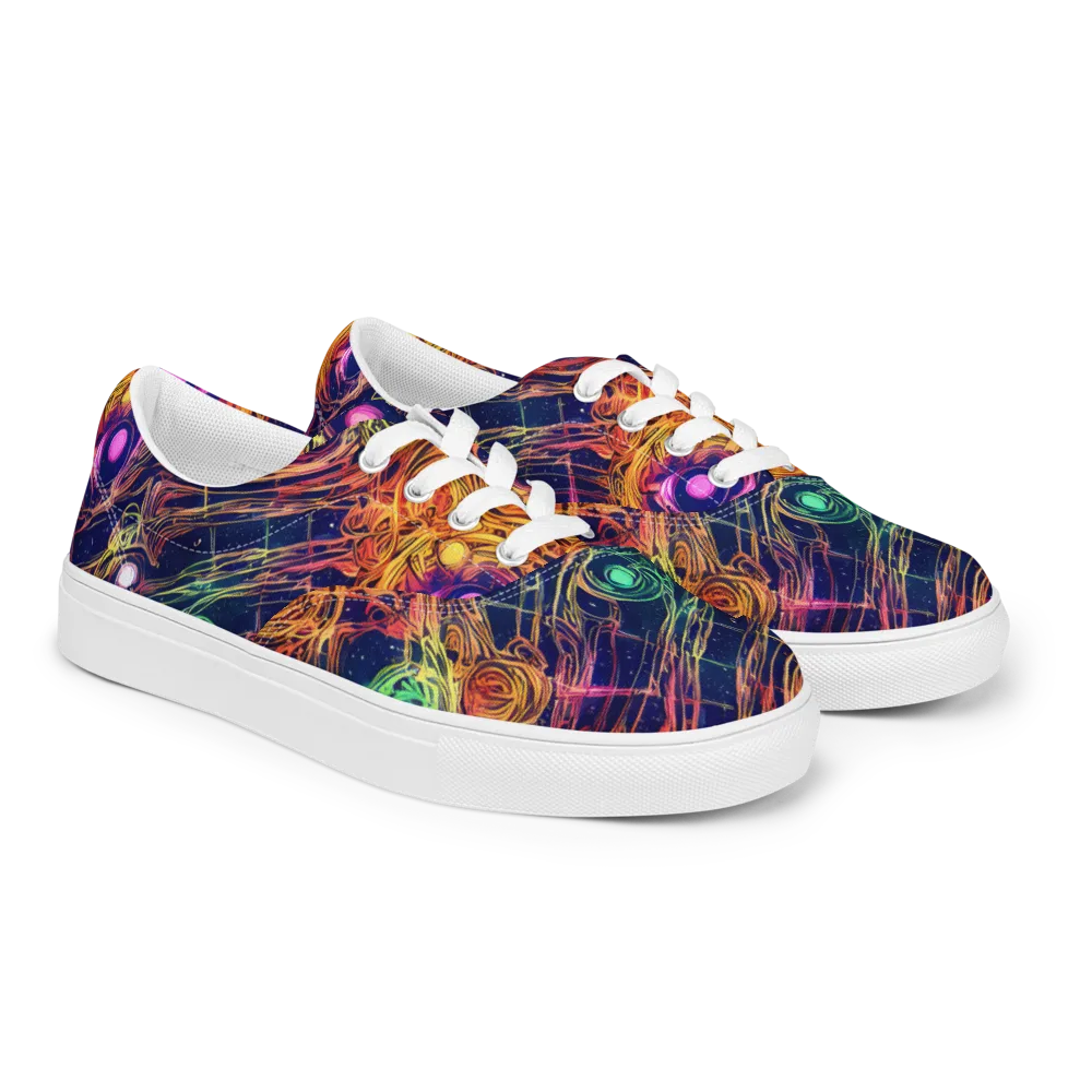Stellar Circuit on Men's Lace-Up Canvas Shoes — Right Front