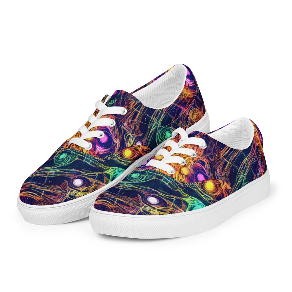 Stellar Circuit on Men's Lace-Up Canvas Shoes — Left Front