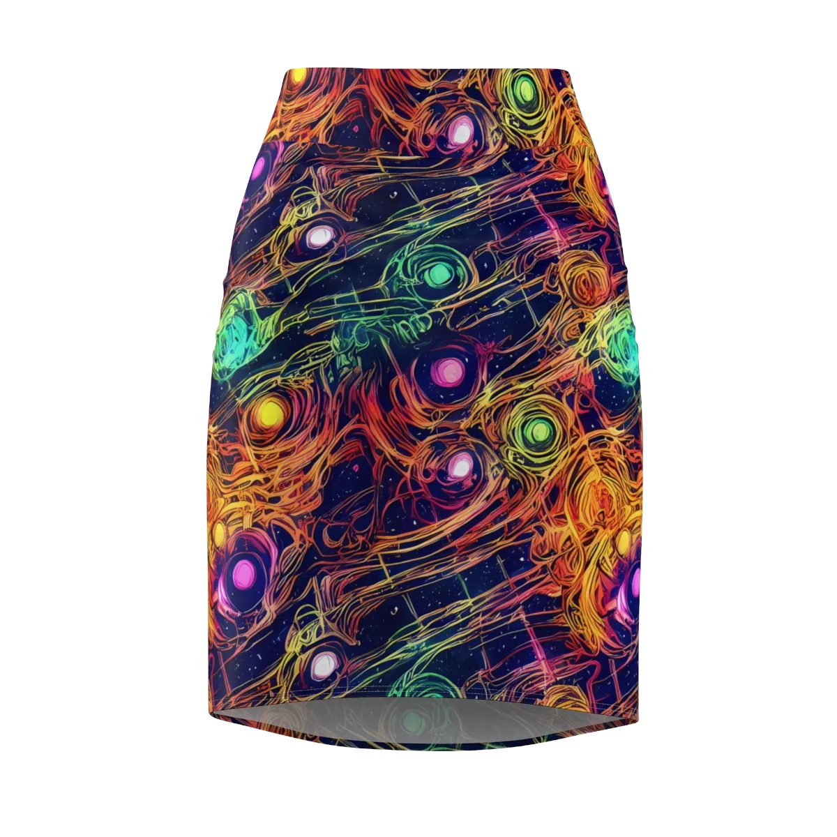 Stellar Circuit on Pencil Skirt — Front