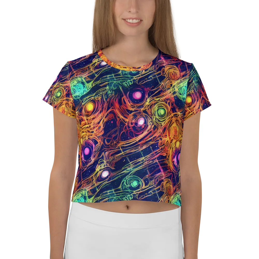 Stellar Circuit on Crop Tee — Front