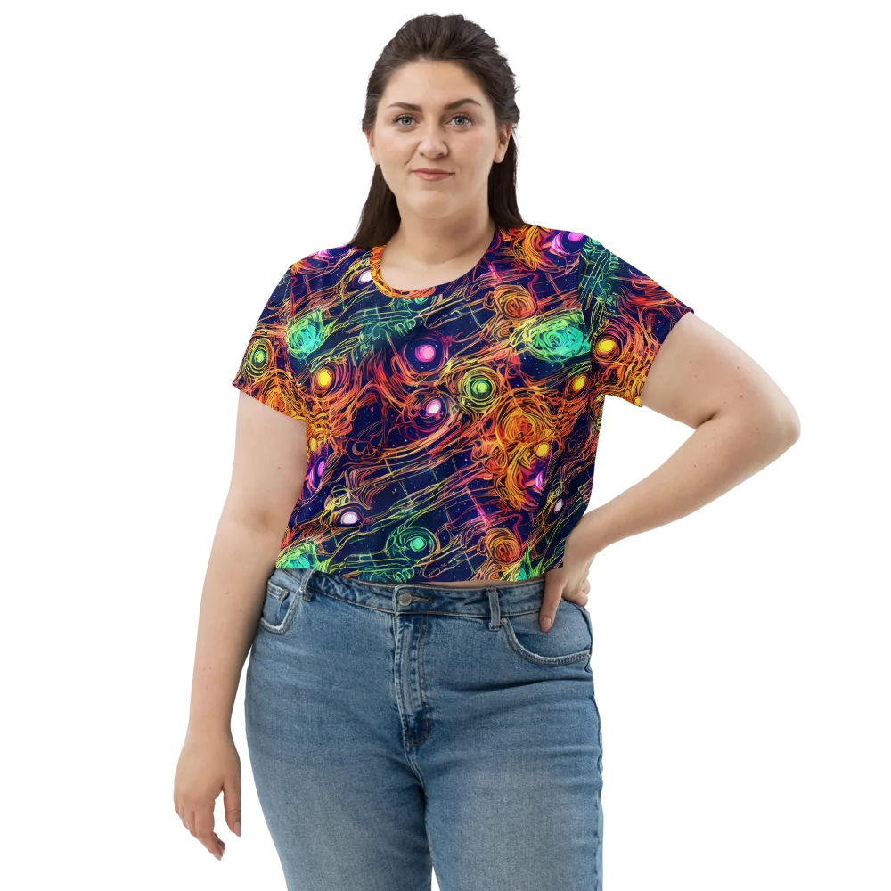 Stellar Circuit on Crop Tee — Front