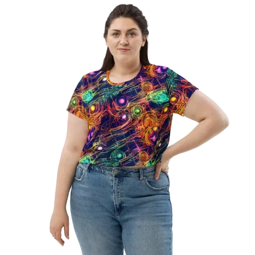 Stellar Circuit on a Crop Tee
