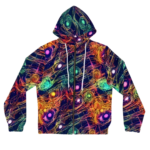 Stellar Circuit on a Women's Full-Zip Hoodie