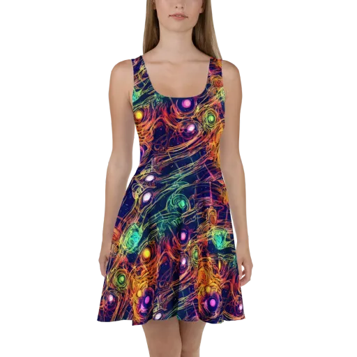 Stellar Circuit on a Skater Dress