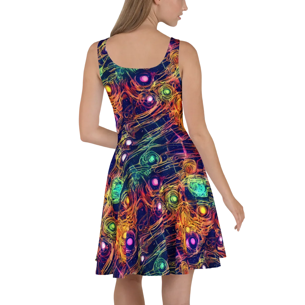 Stellar Circuit on Skater Dress — Back