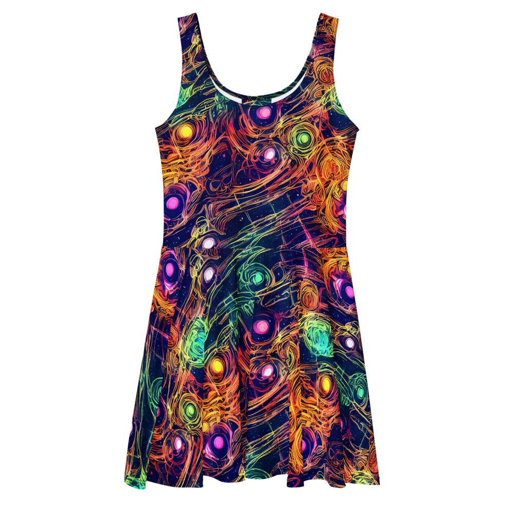 Stellar Circuit on Skater Dress — Front