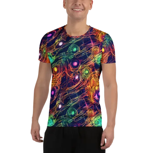 Stellar Circuit on a Men's Athletic T-Shirt