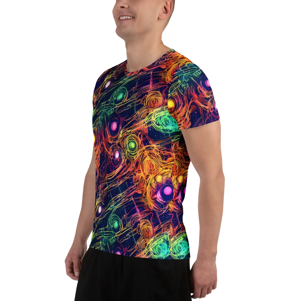Stellar Circuit on Men's Athletic T-Shirt — Left