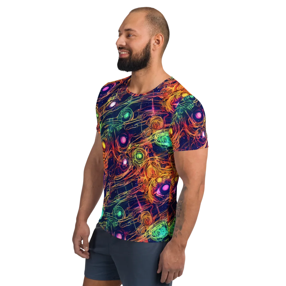 Stellar Circuit on Men's Athletic T-Shirt — Left
