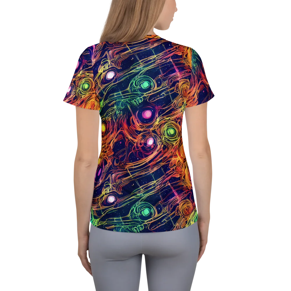 Stellar Circuit on Women's Athletic T-Shirt — Back