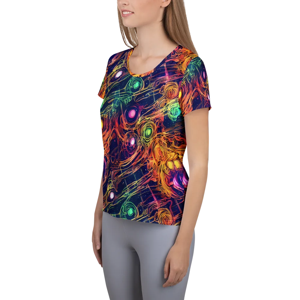 Stellar Circuit on Women's Athletic T-Shirt — Left