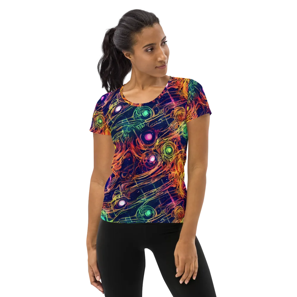 Stellar Circuit on Women's Athletic T-Shirt — Front