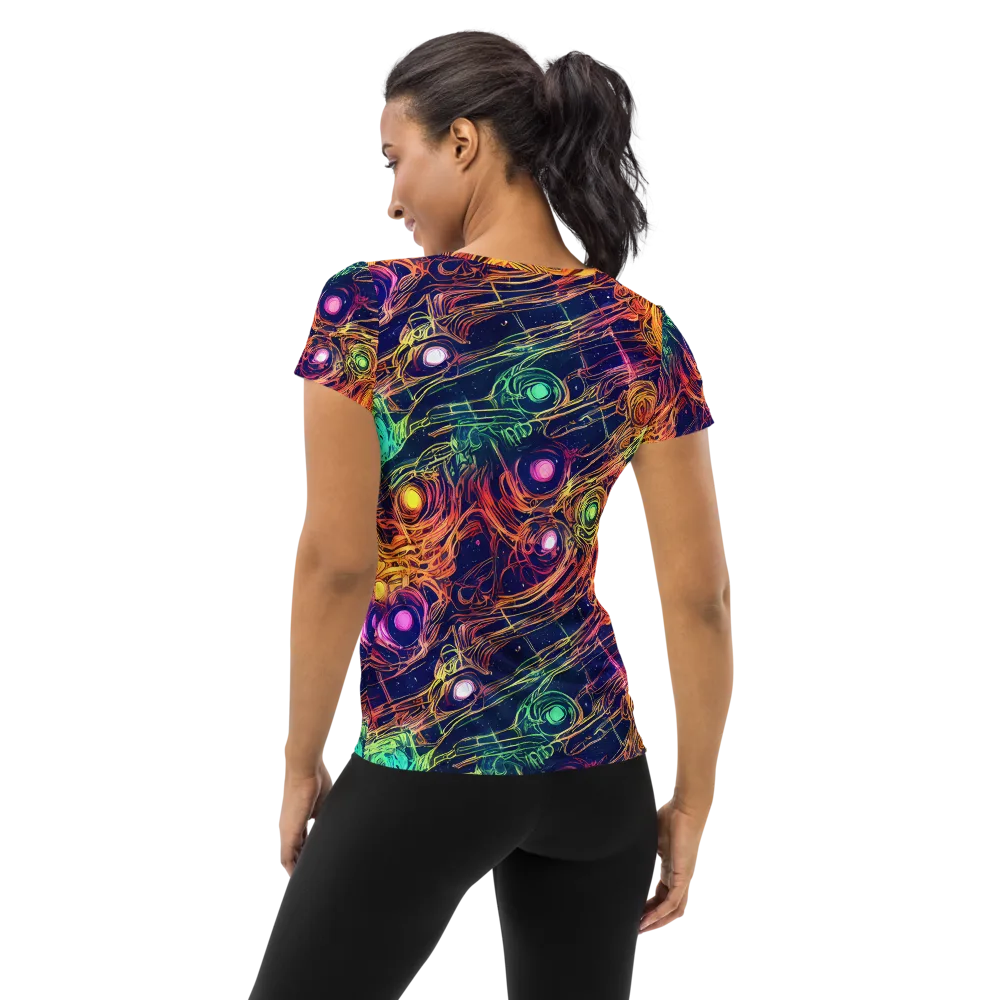 Stellar Circuit on Women's Athletic T-Shirt — Back