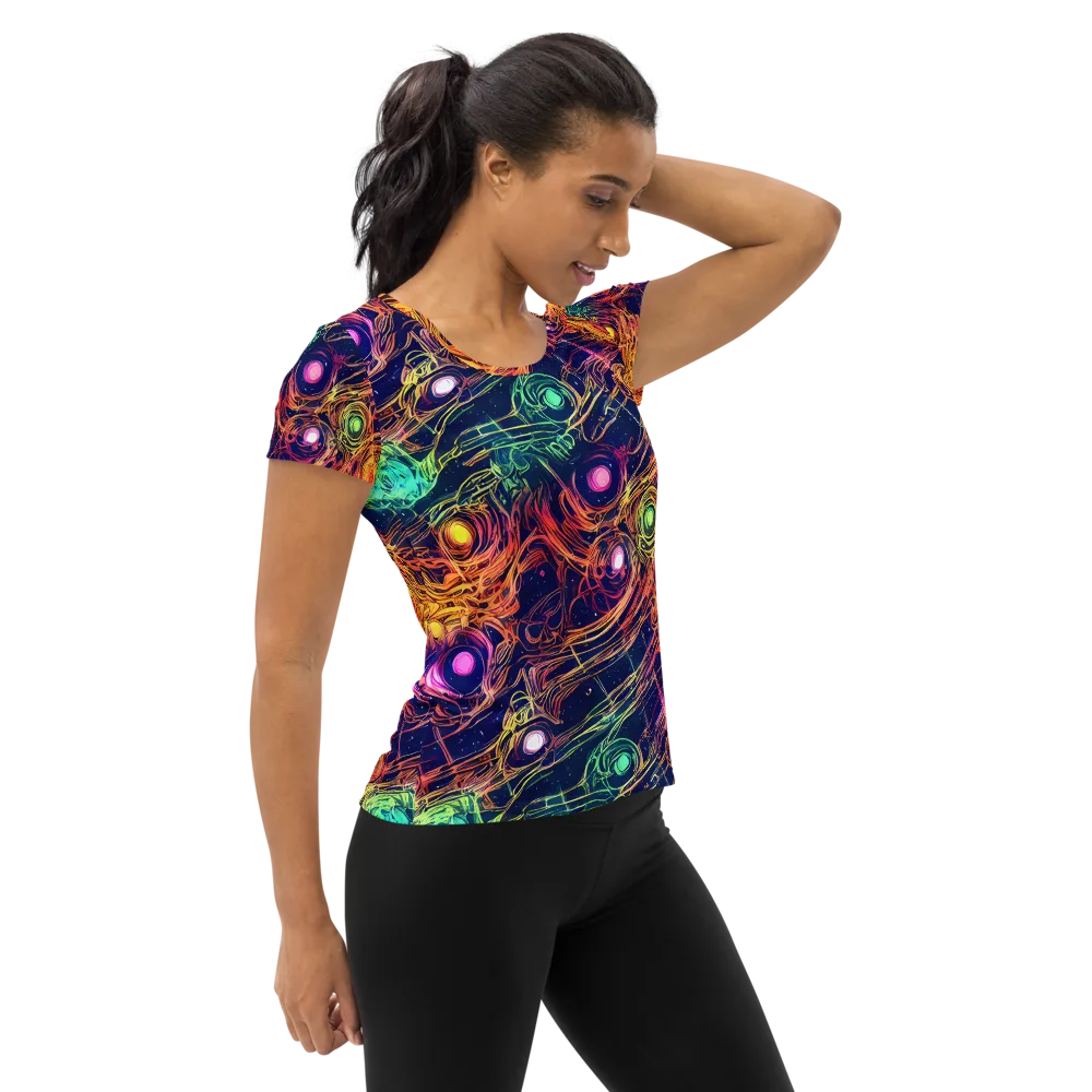 Stellar Circuit on Women's Athletic T-Shirt — Right