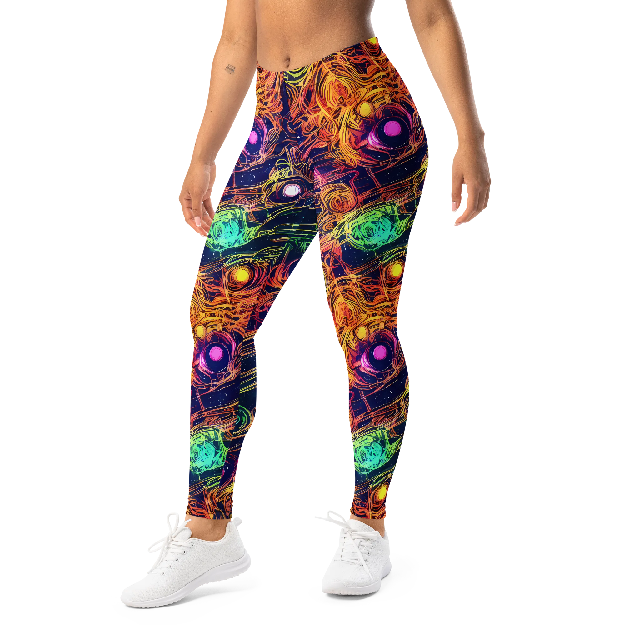 Stellar Circuit on Leggings — Left Front
