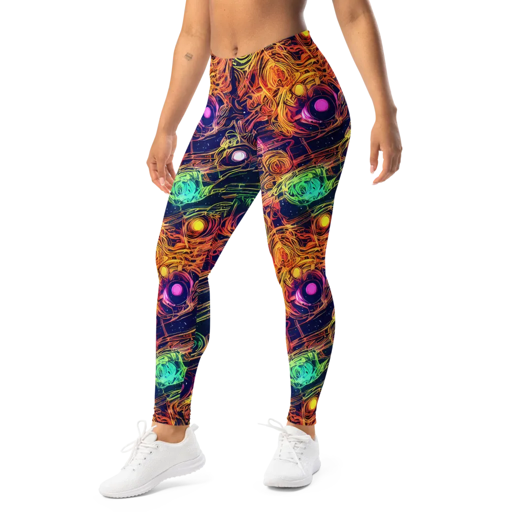 Stellar Circuit on Leggings — Left Front