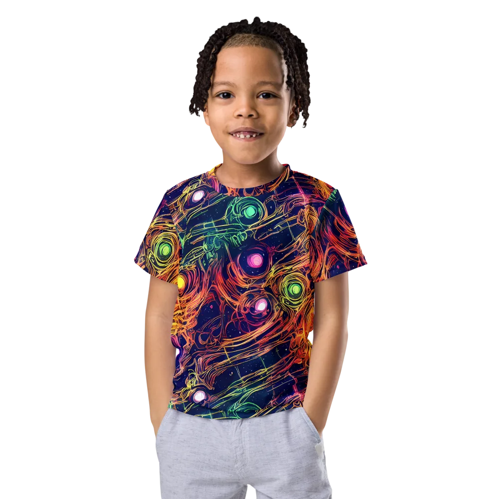 Stellar Circuit on Kids Crew Neck T-Shirt — Front