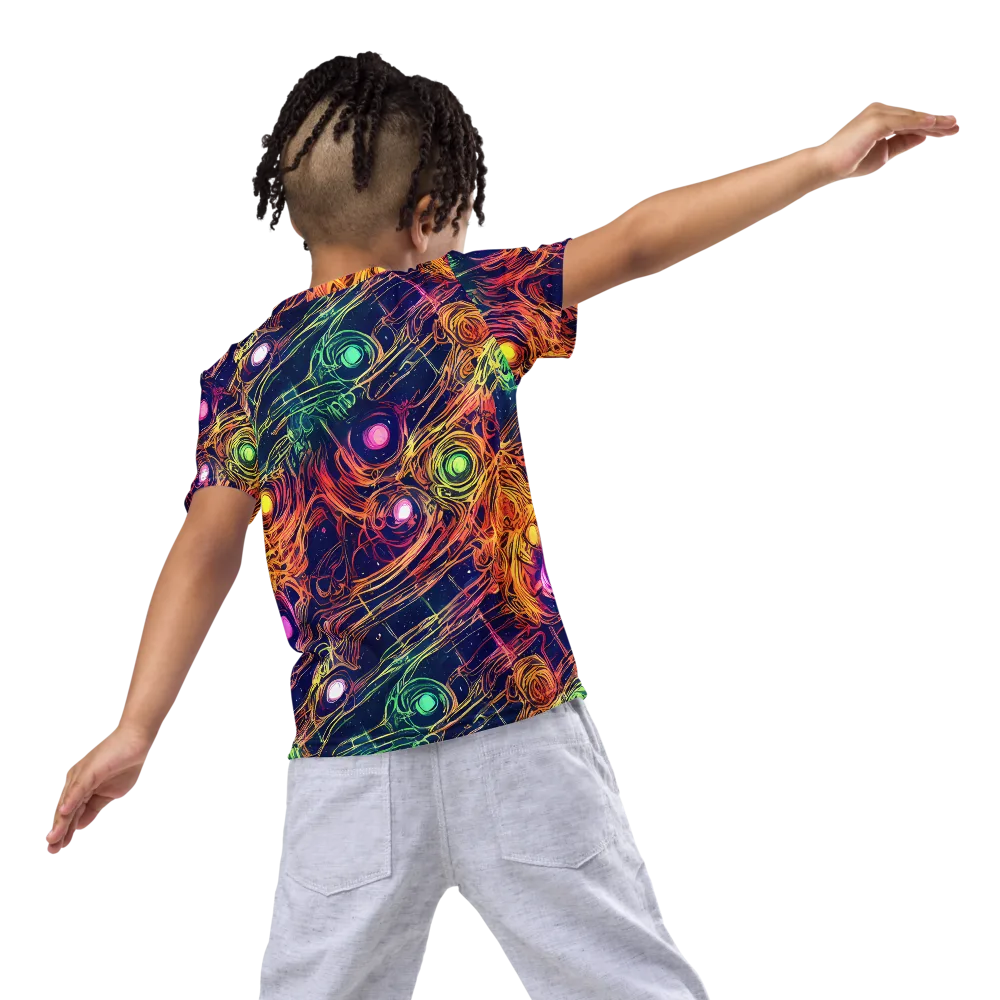 Stellar Circuit on Kids Crew Neck T-Shirt — Back
