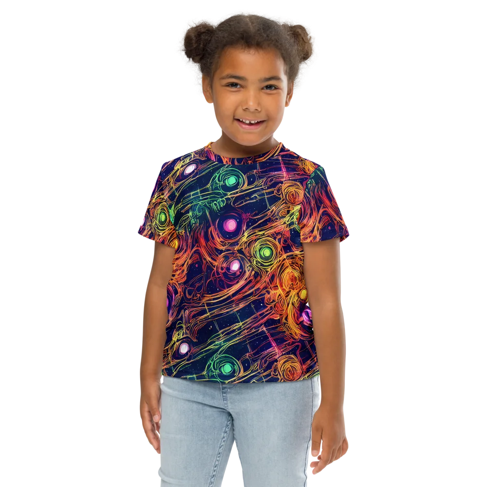 Stellar Circuit on Kids Crew Neck T-Shirt — Front