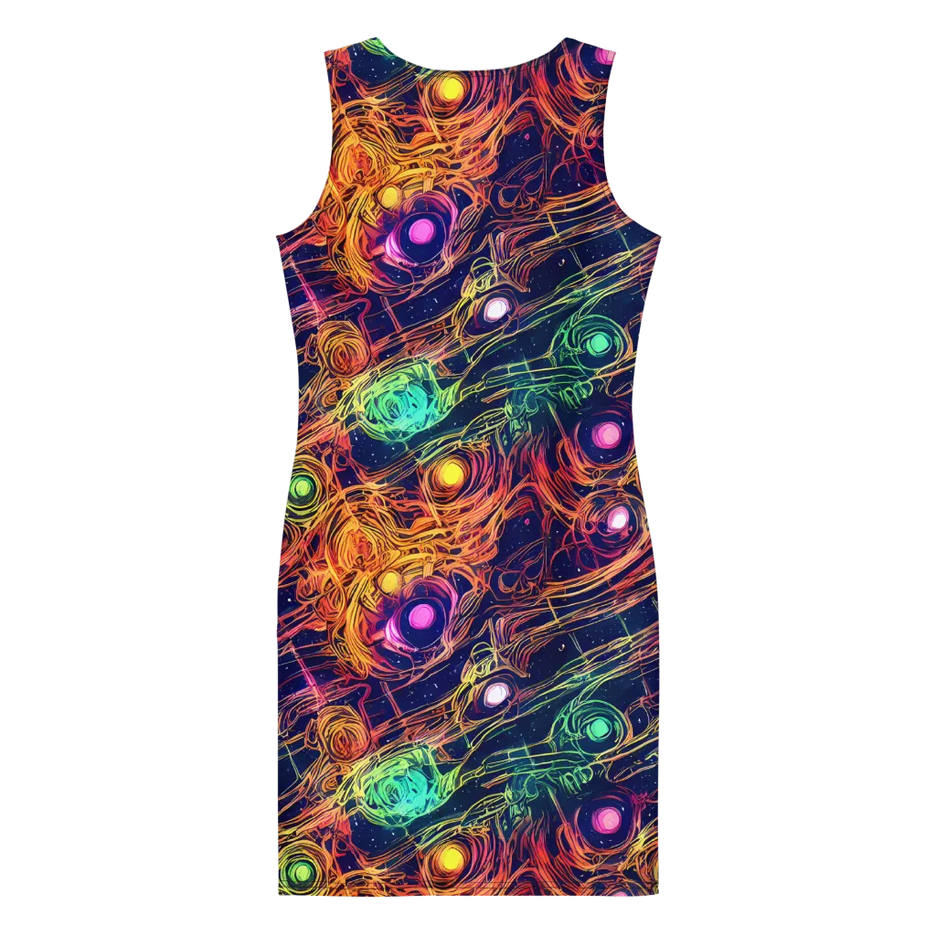 Stellar Circuit on Bodycon Dress — Back
