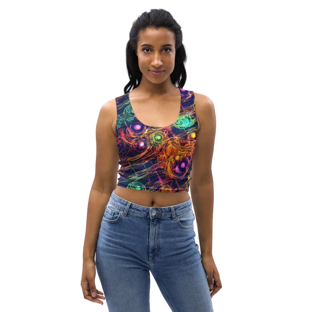 Stellar Circuit on Crop Top — Front