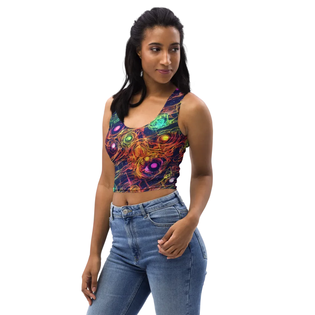 Stellar Circuit on Crop Top — Left Front