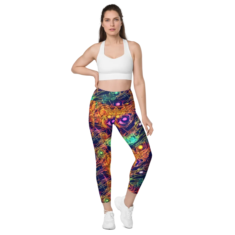 Stellar Circuit on Leggings with Pockets — Front