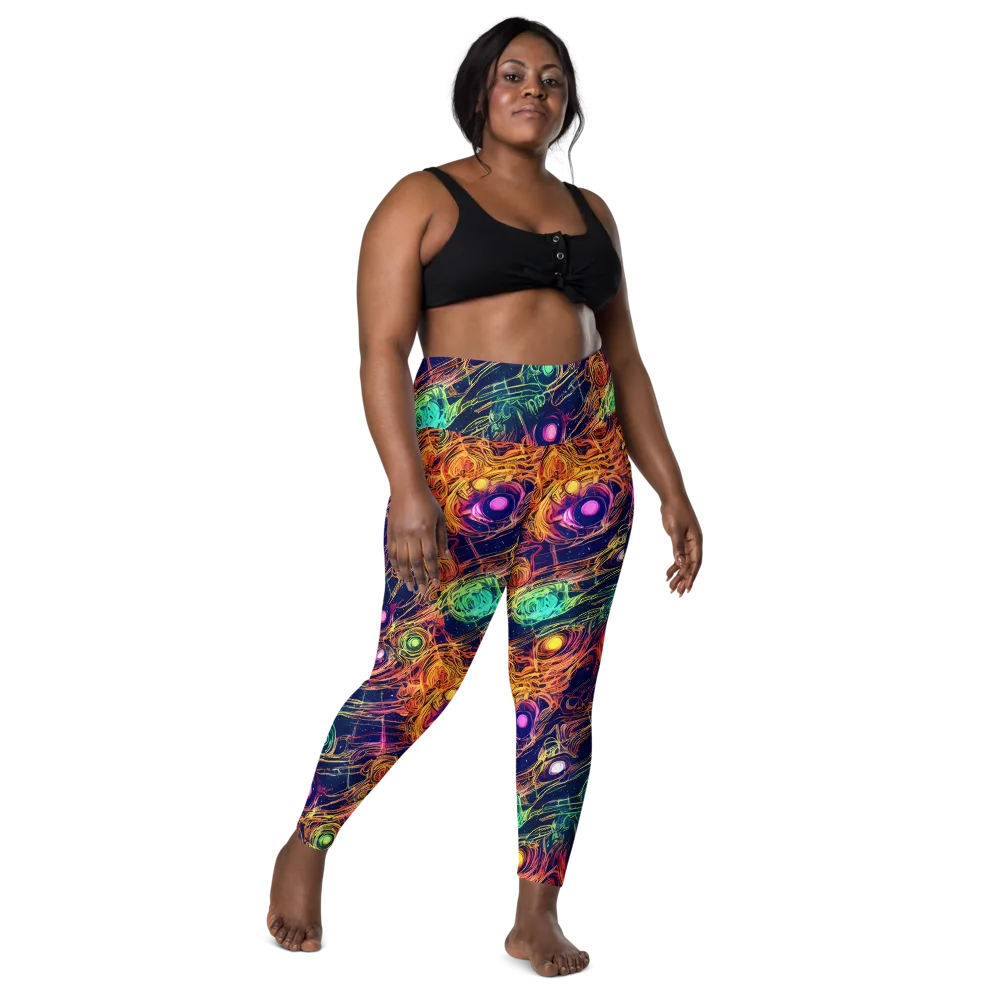 Stellar Circuit on Leggings with Pockets — Front