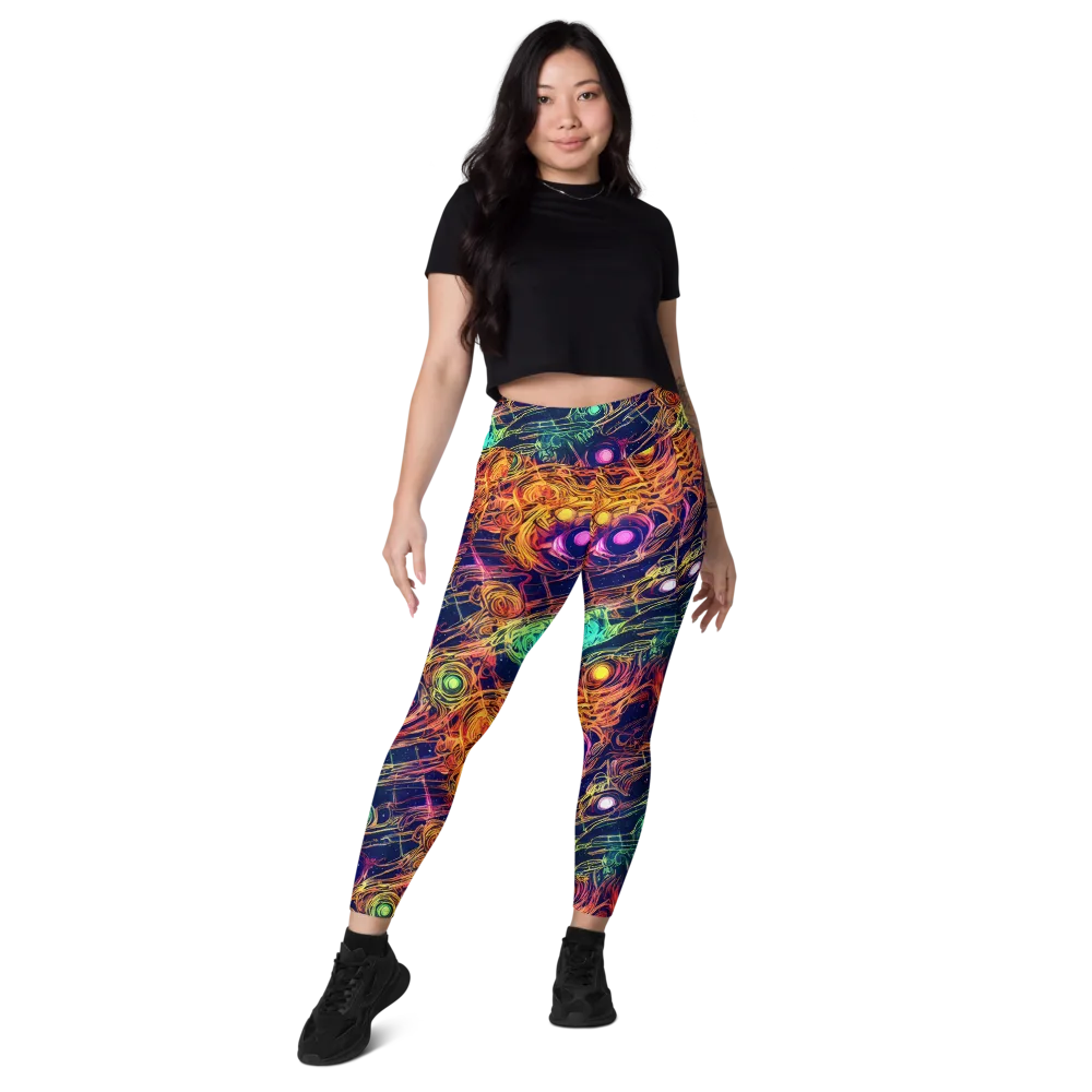 Stellar Circuit on Leggings with Pockets — Front