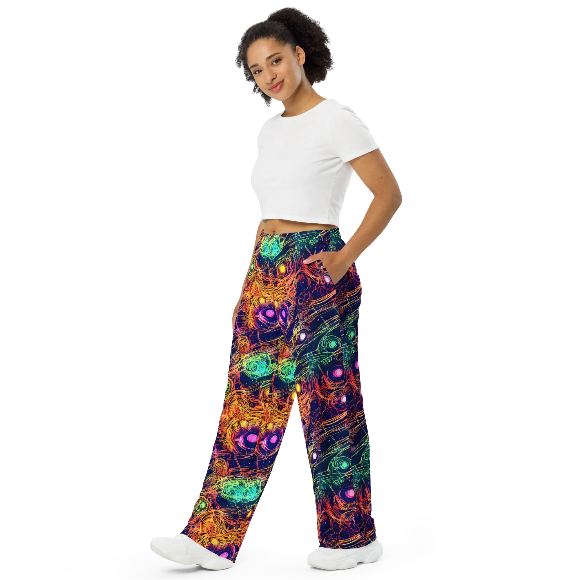 Stellar Circuit on Wide-Leg Pants — Left Front