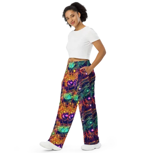 Stellar Circuit on a Wide-Leg Pants